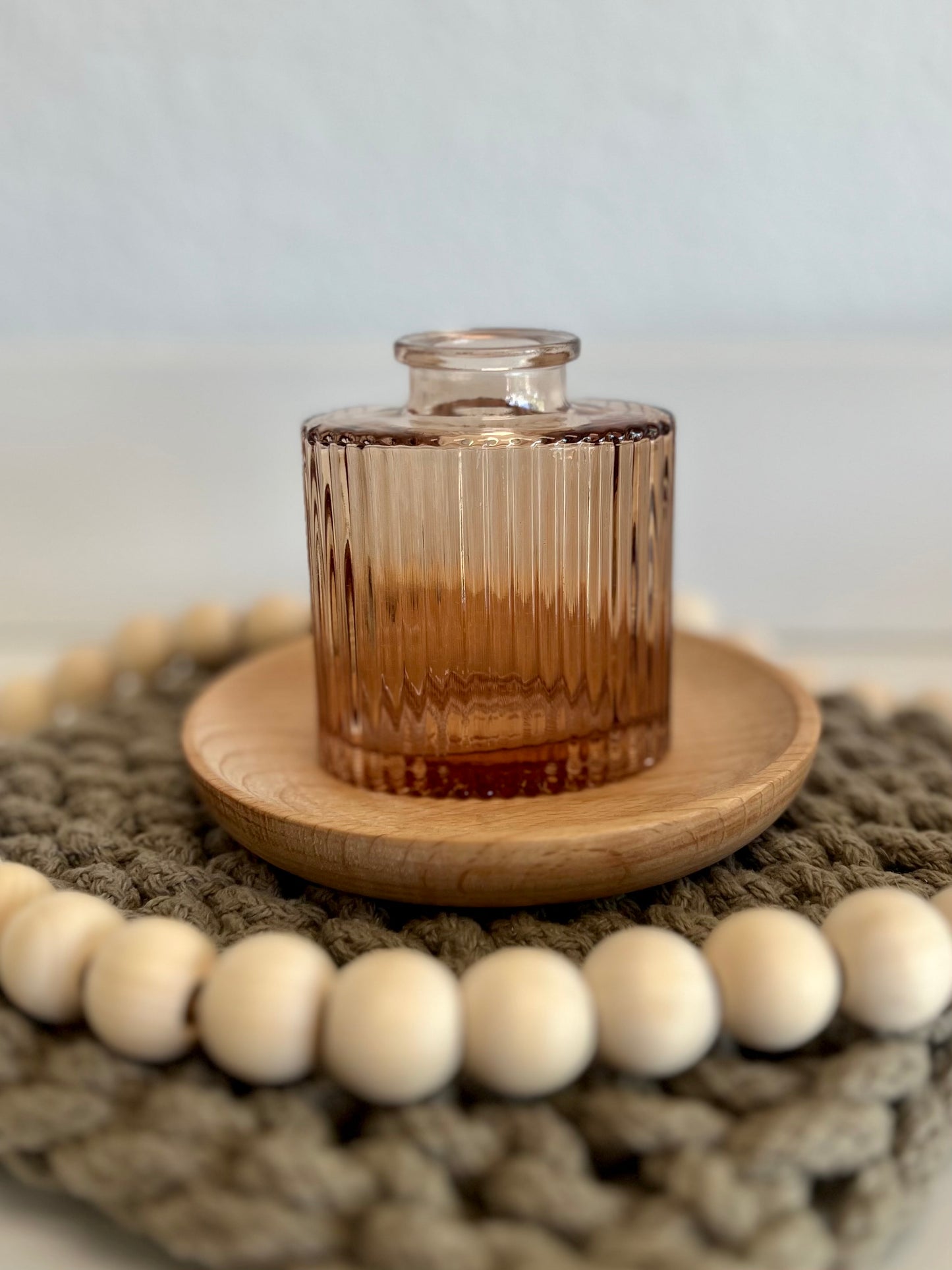 Amber Glass Vintage Inspired Bud Vase