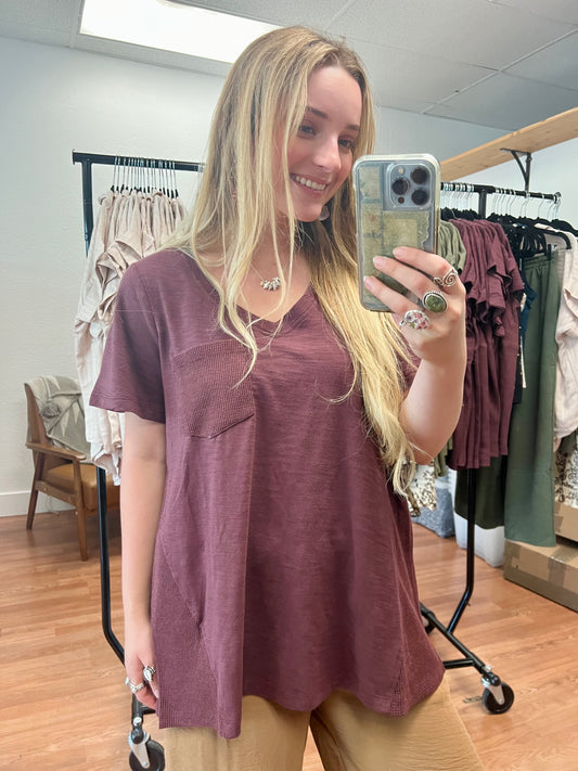 Plum Washed Everyday Casual Top