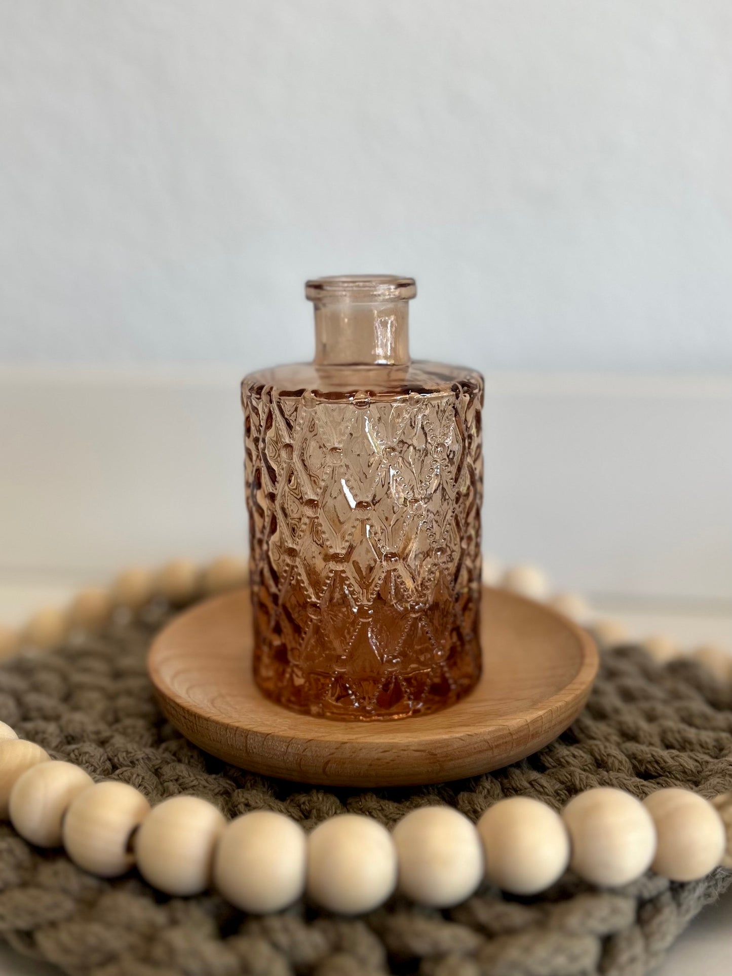 Amber Glass Vintage Inspired Bud Vase