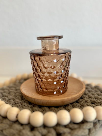 Amber Glass Vintage Inspired Bud Vase