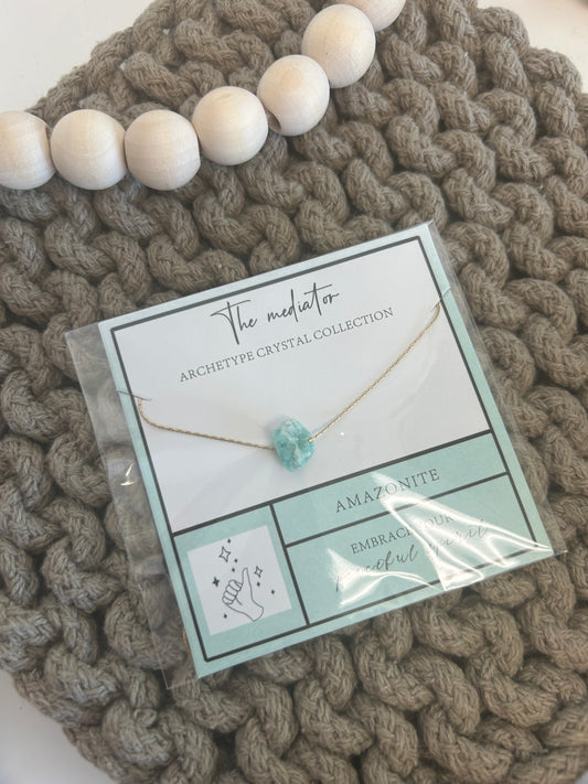 Amazonite Delicate Crystal Necklace