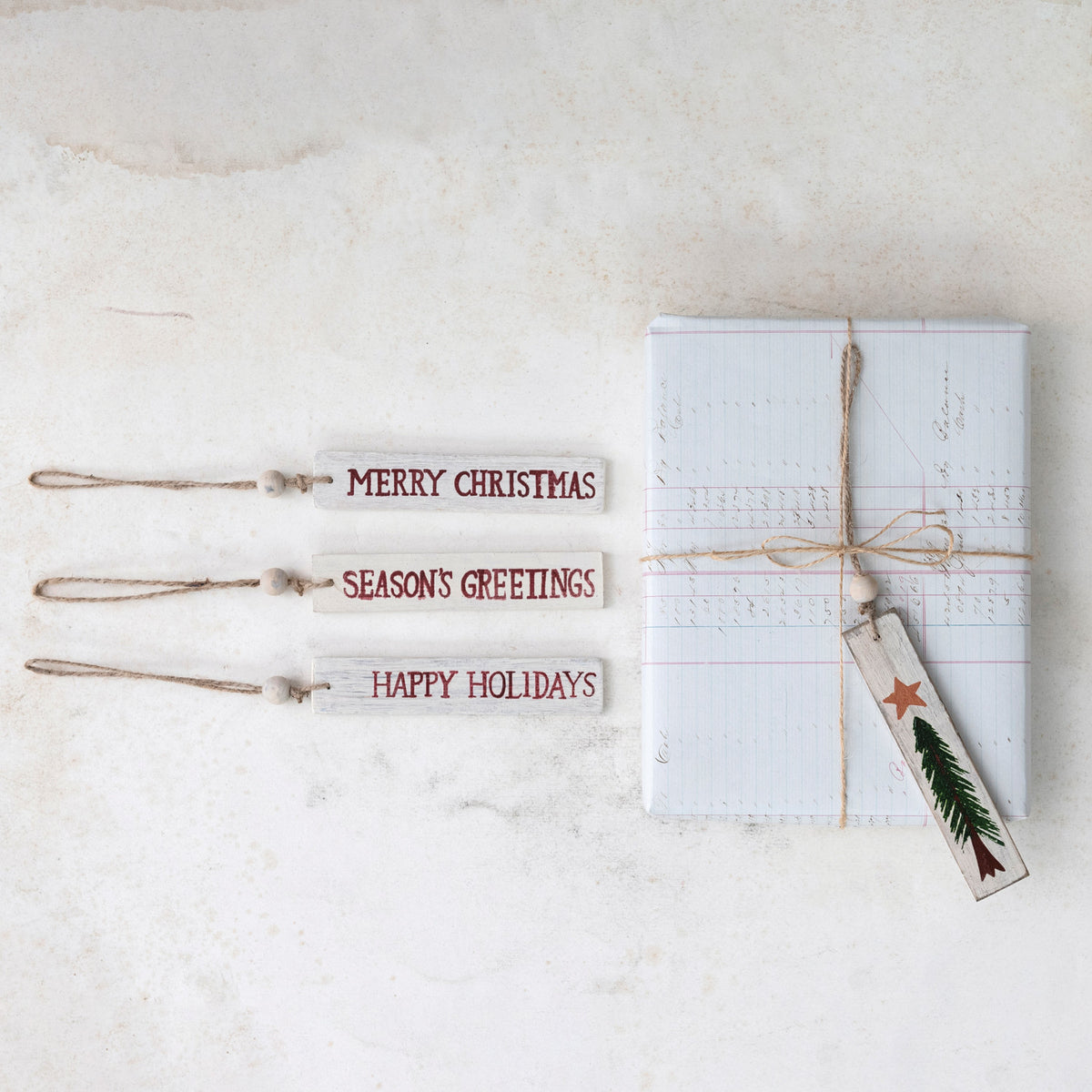 Large Wood Gift Tag/ Ornaments Terra Cottage