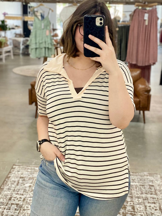 Retro Collared Tee