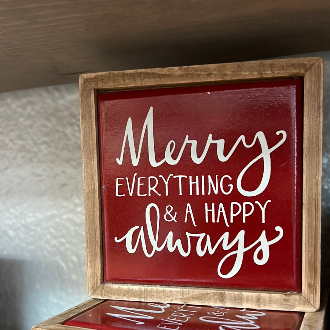 Mini Holiday Box Signs