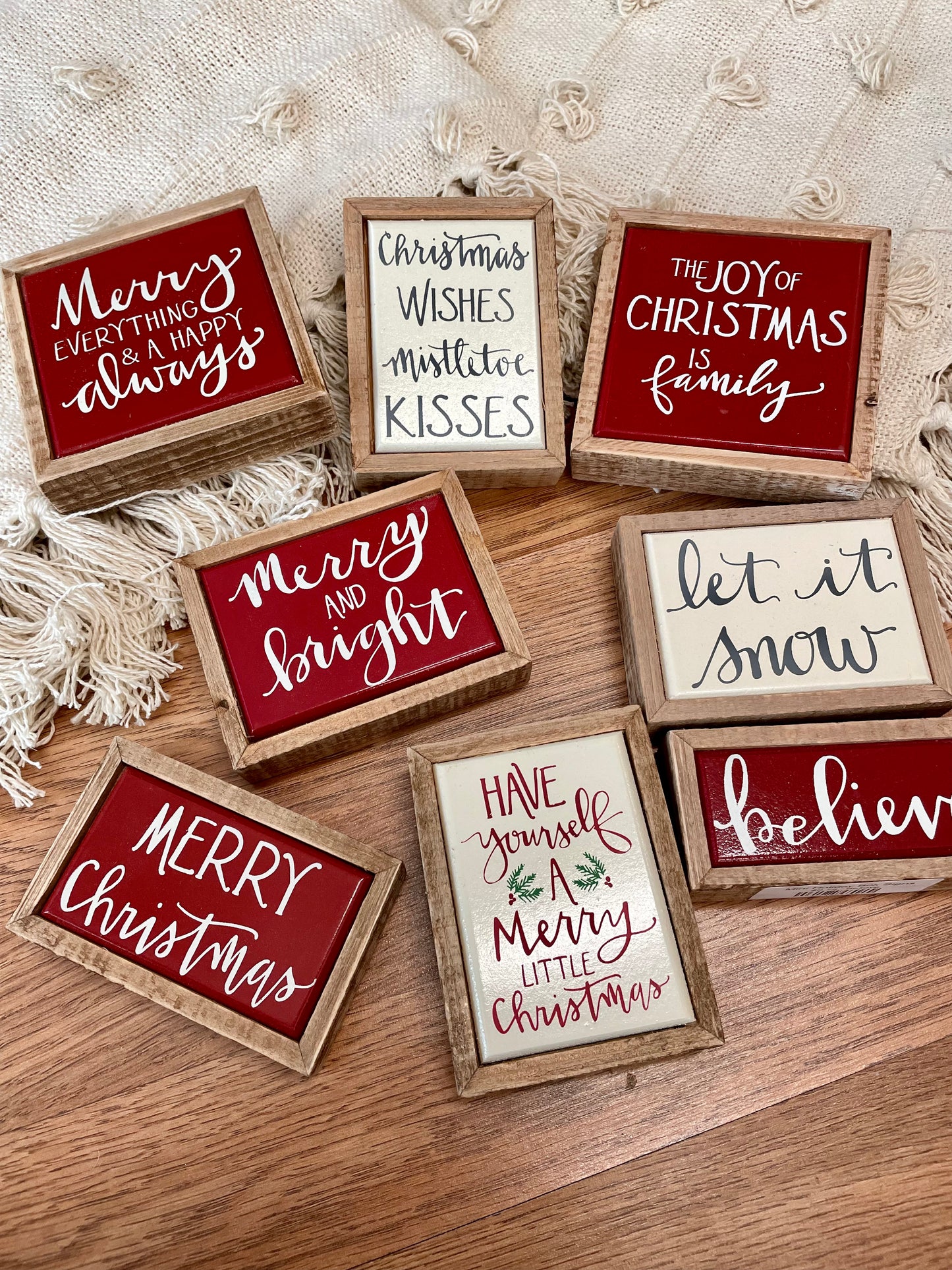 Mini Holiday Box Signs