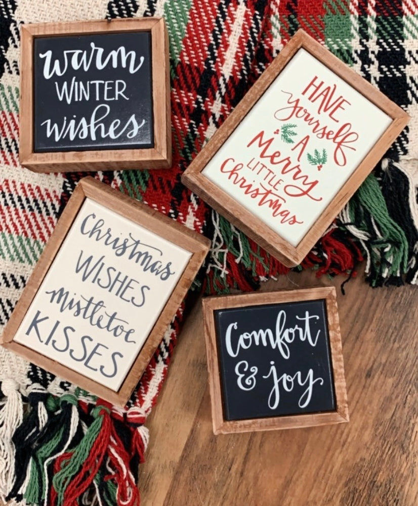 Mini Holiday Box Signs