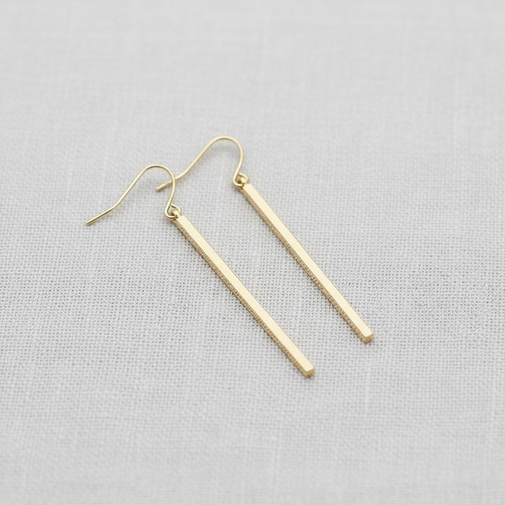 Geometric Line Drop Earrings