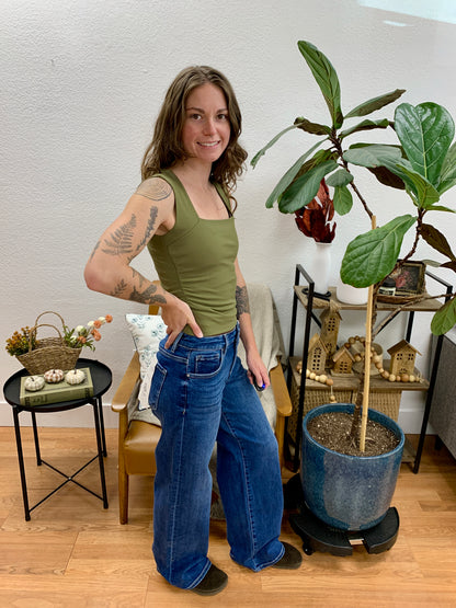 Risen Slouchy Wide Leg Jeans