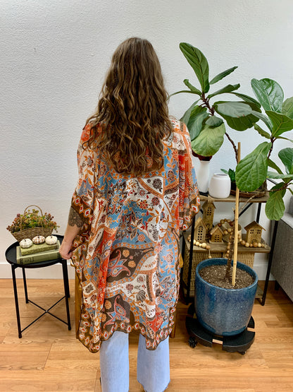 Multi Boho Paisley Patchwork Kimono