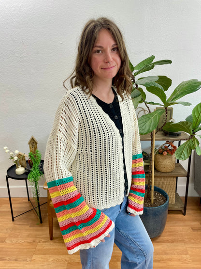 Bold Crochet Cardigan