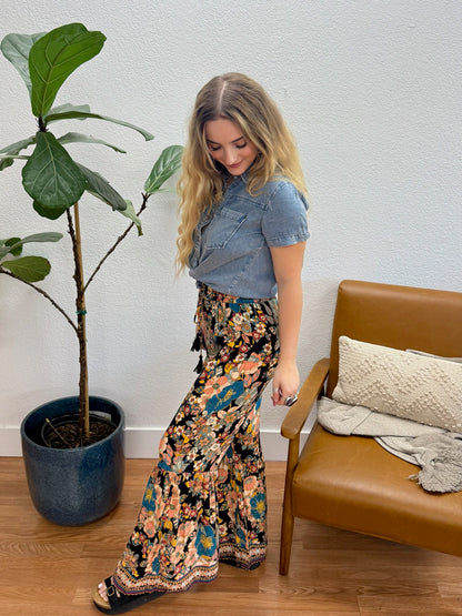Black Flare Leg Pants