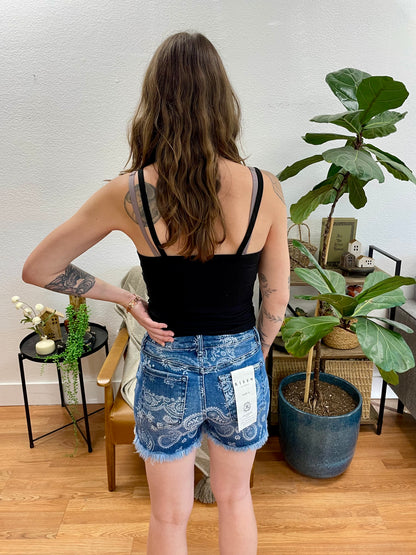 Risen Paisley Print Shorts