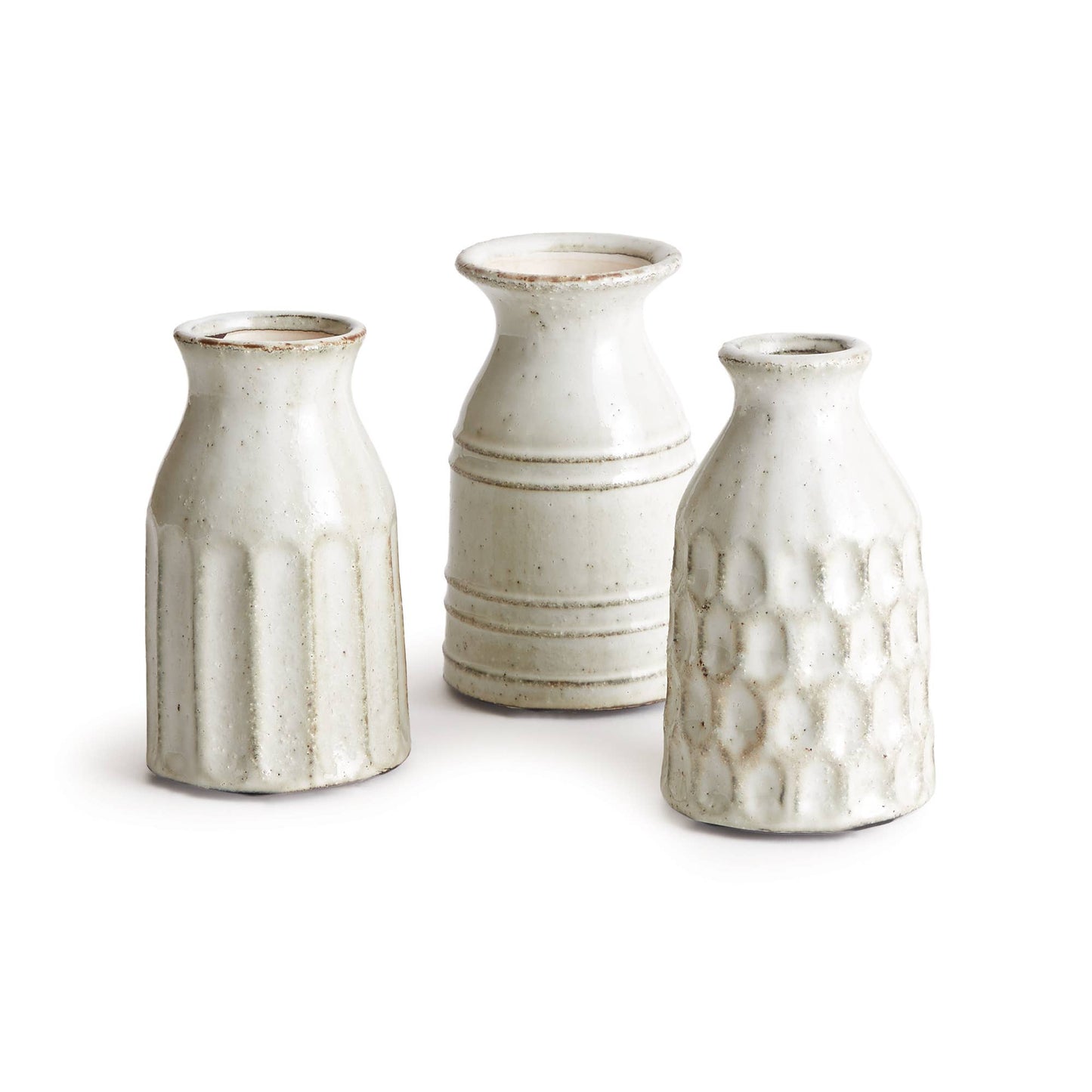 Off White Textured Vases