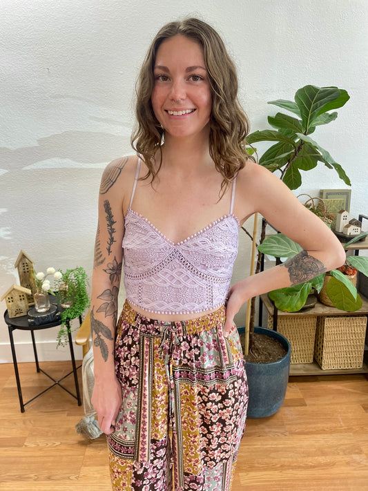 Mauve Crochet Bralette