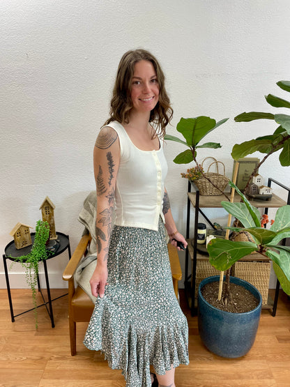 Flouncy Hem Skirt