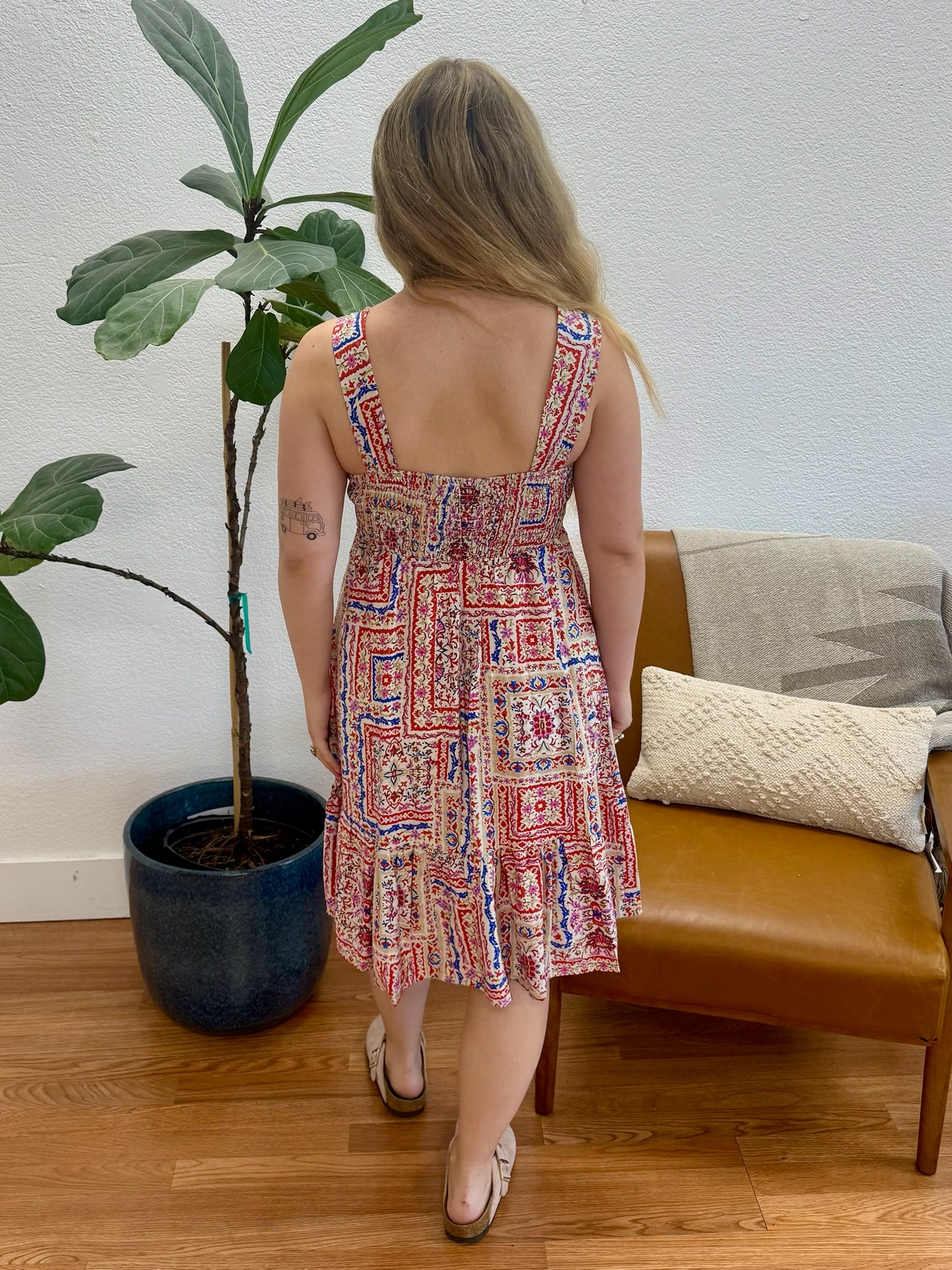 Mulitcolor Tiered Boho Dress