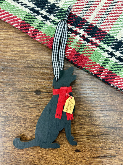 Wood Dog Ornaments