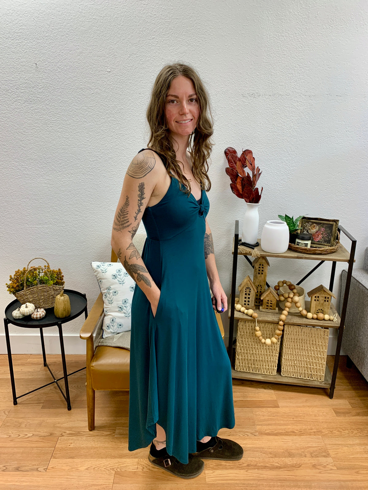 Hunter Green Cami Dress