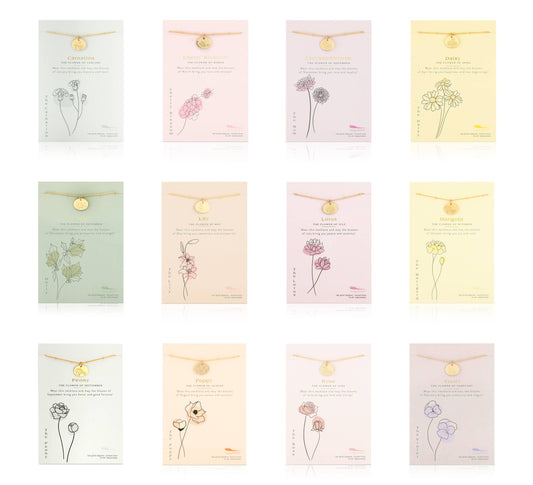 Birth Month Flower Necklace
