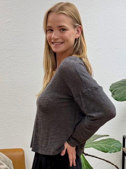 Deep Charcoal Lightweight Sweater