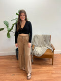 Chocolate Tiered Flare Pants