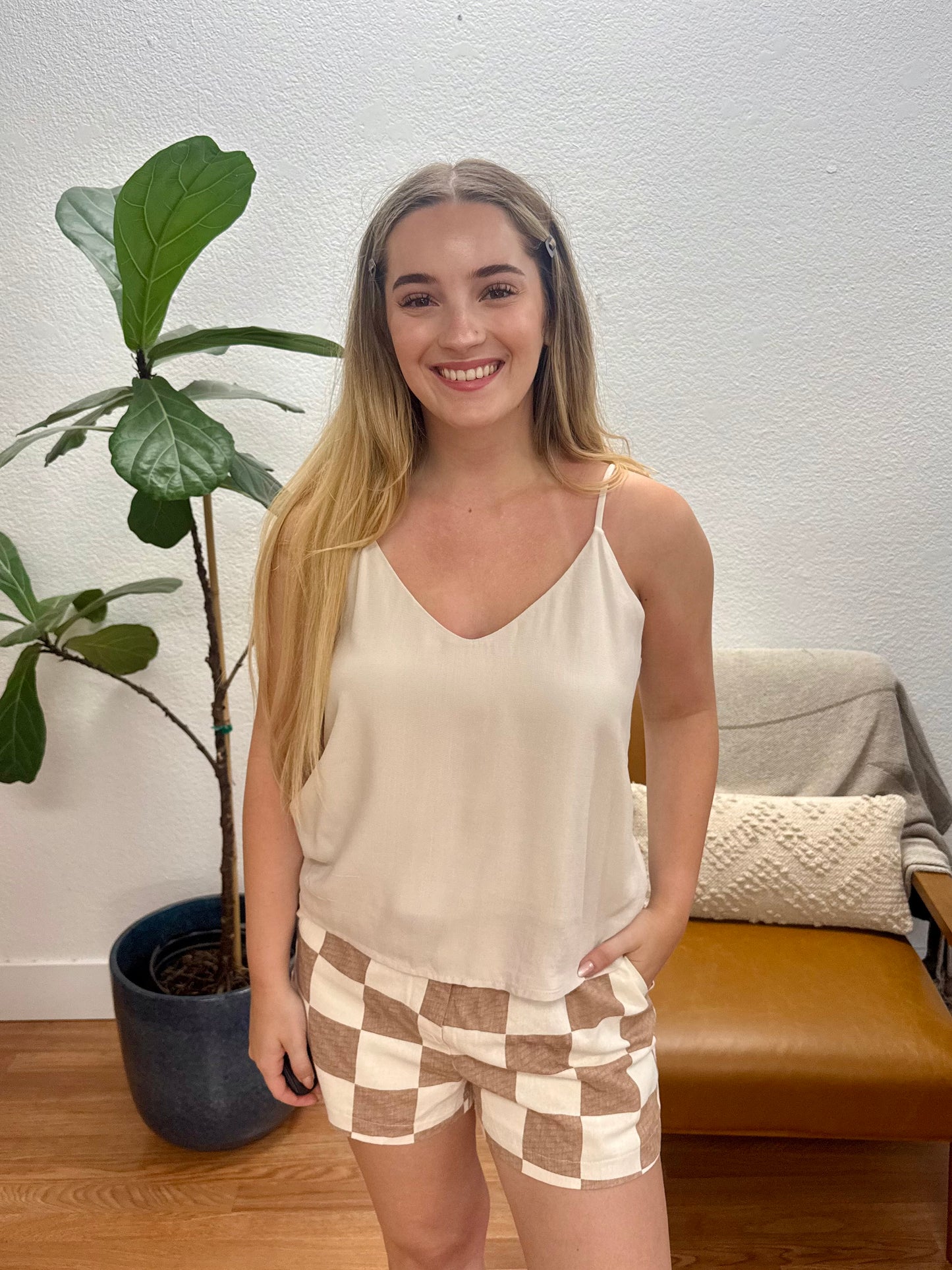 Sand 2 Layer Crop Tank