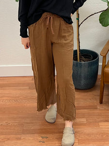 Cocoa Raw Hem Pants