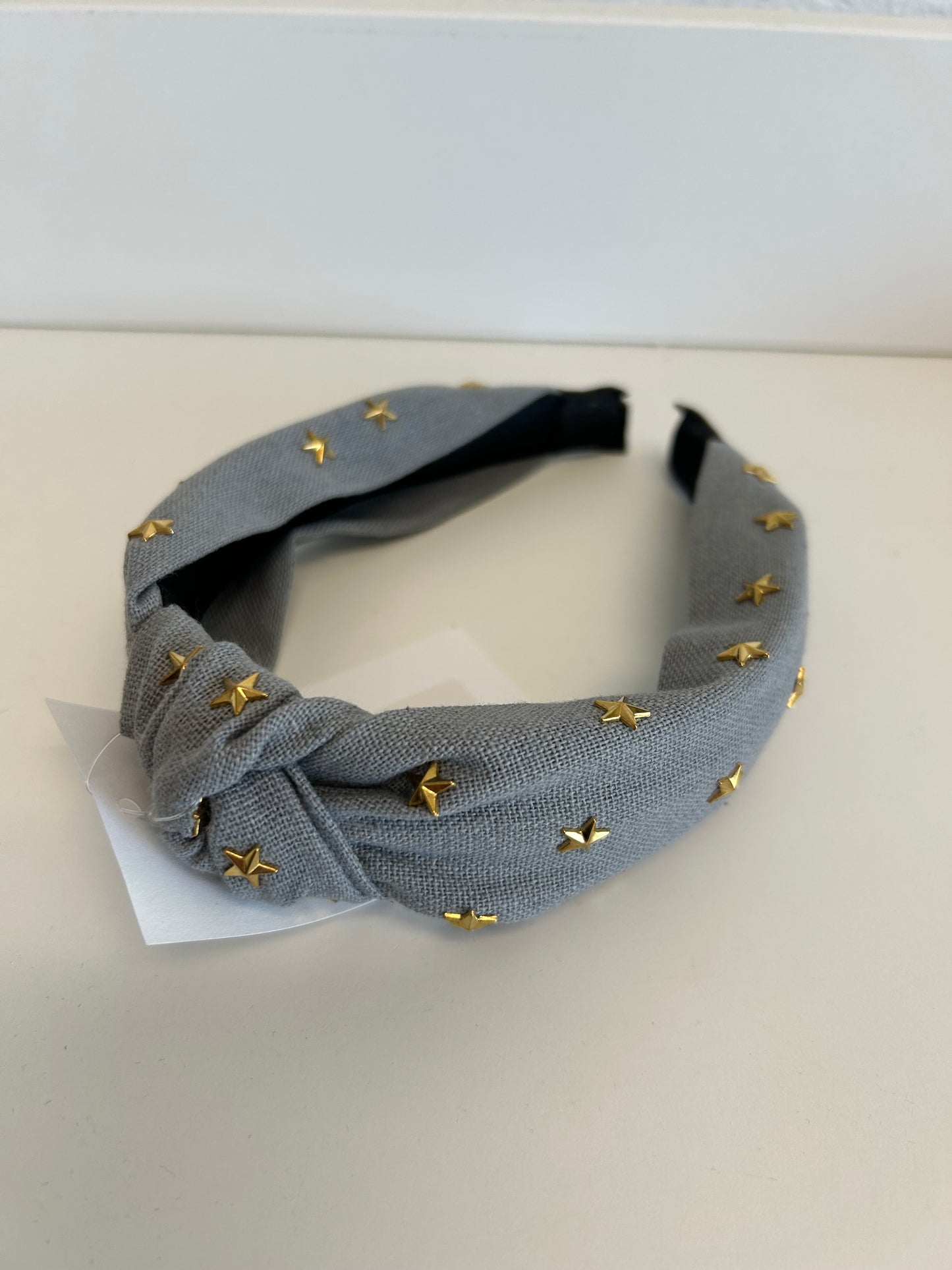 Knotted Headband with Gold Stars