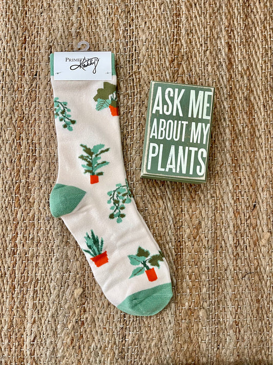 Plant Sign and Sock Set