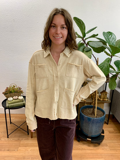 Oatmeal Washed Terry Jacket