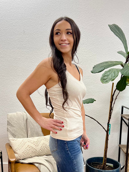 Oatmeal Ribbed Cami