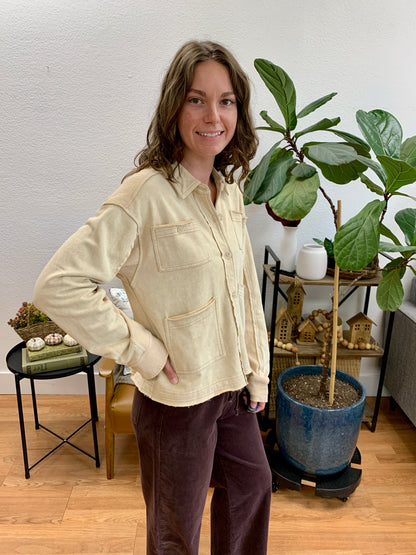 Oatmeal Washed Terry Jacket