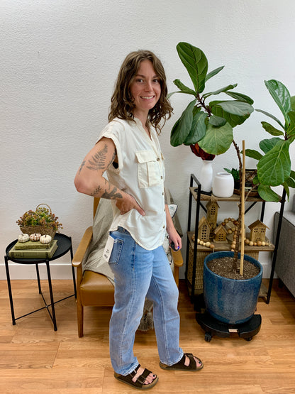 Mica Landon High Rise Baggy Straight Jeans