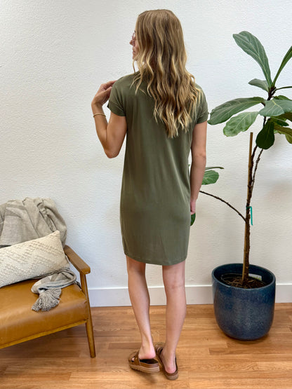 Dusty Olive Modal Dress