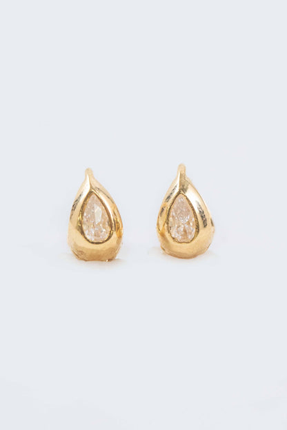 Gem Mini Huggie Hoop Earrings | Gold
