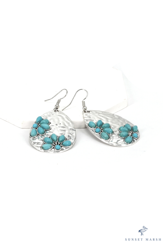 Southwest Bloom - Blue Earrings