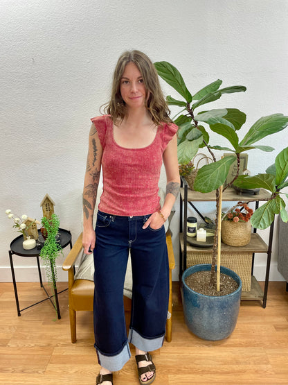 Risen Cuffed Barrel Jeans