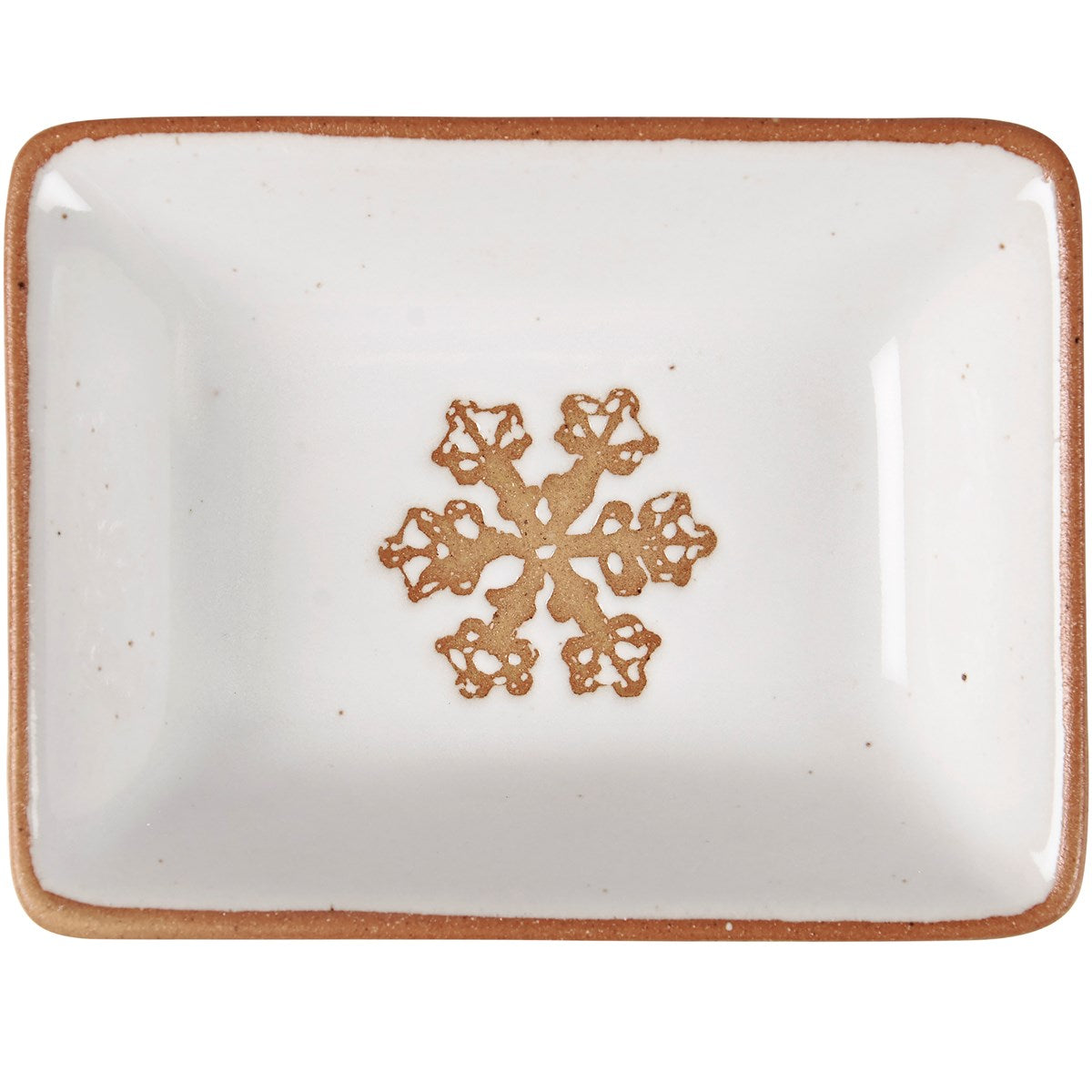 Debossed Mini Snowflake Stoneware Tray