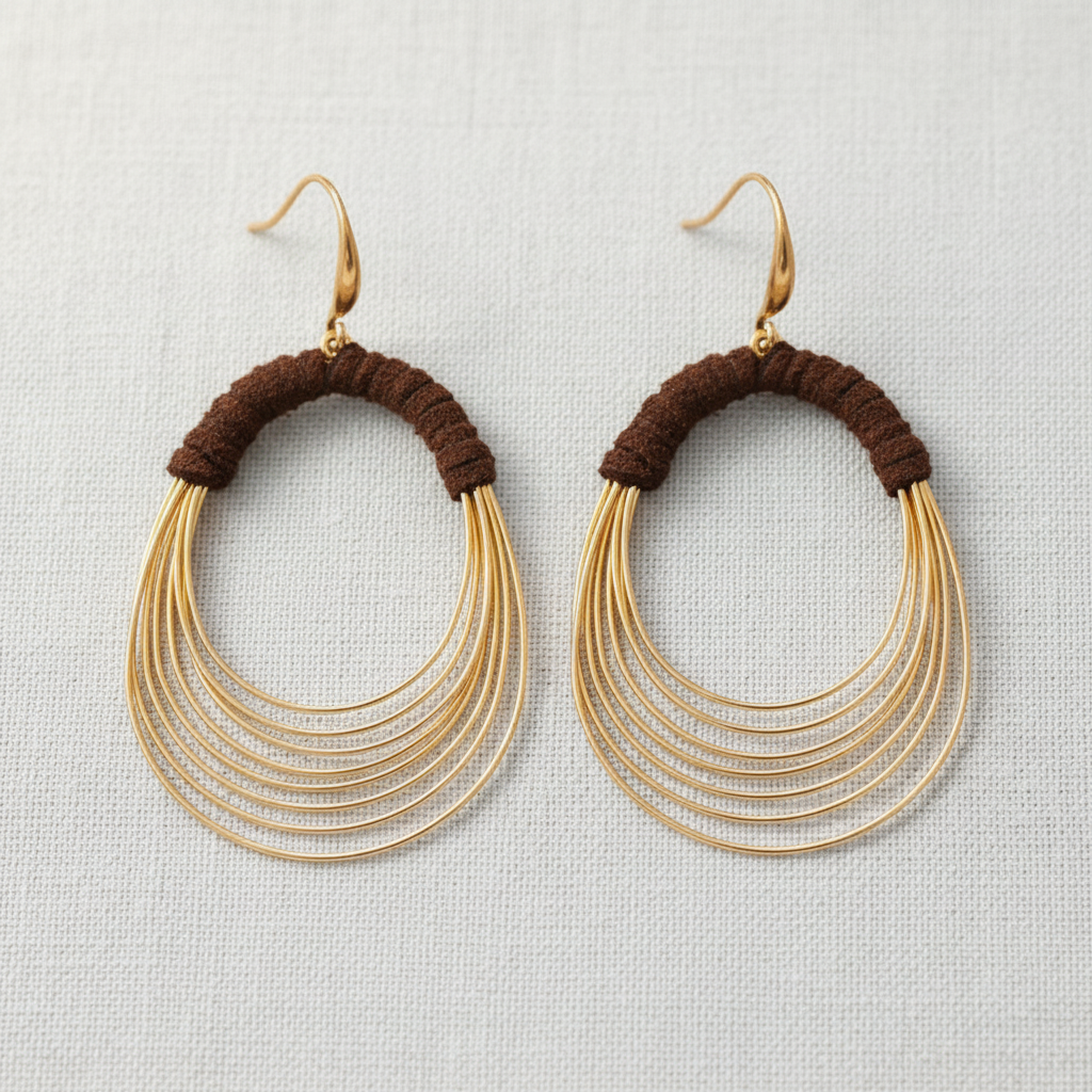 Multi-Layer Circle Geometric Earrings