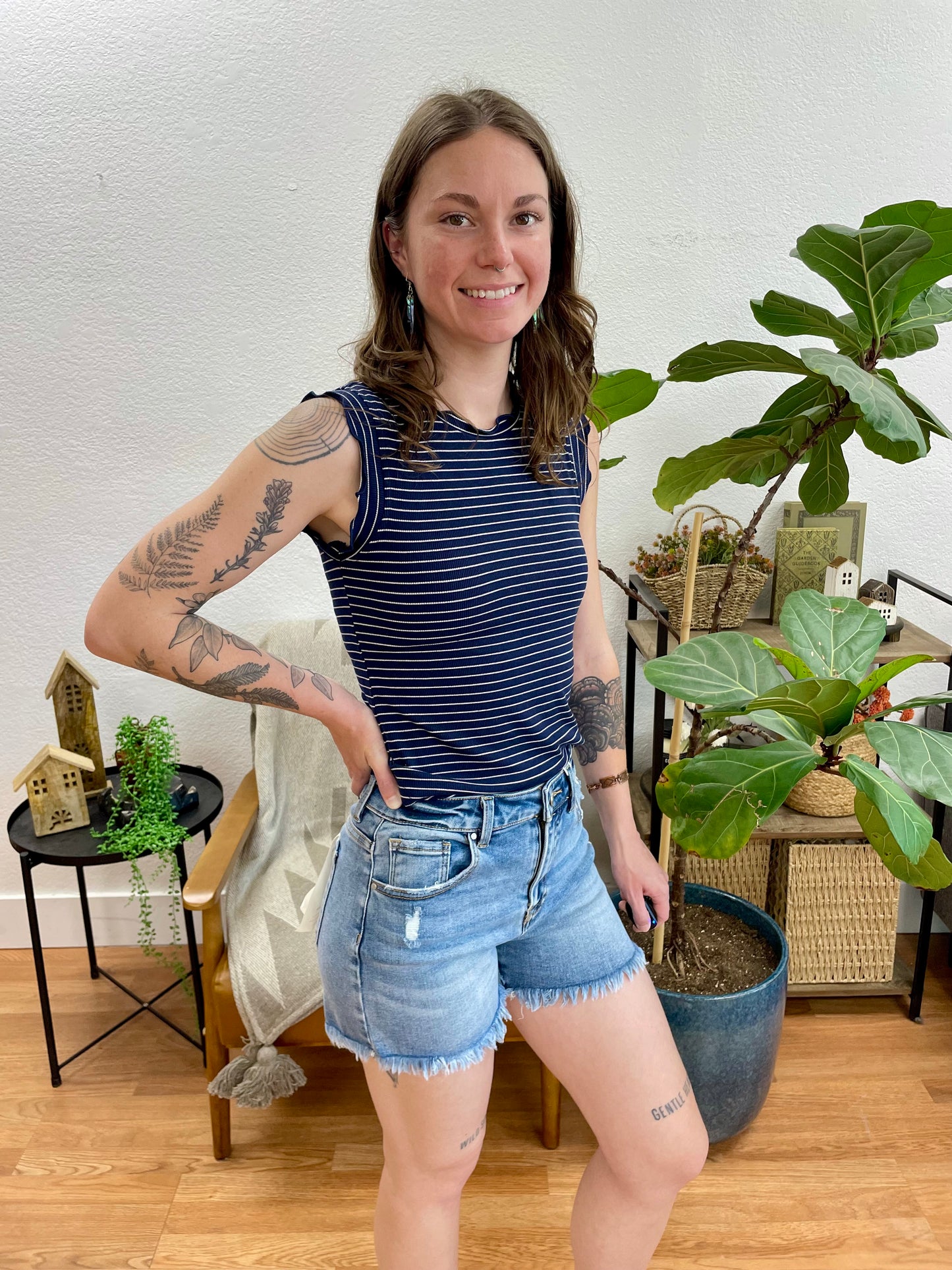 RISEN Medium High Rise Shorts - Terra Cottage