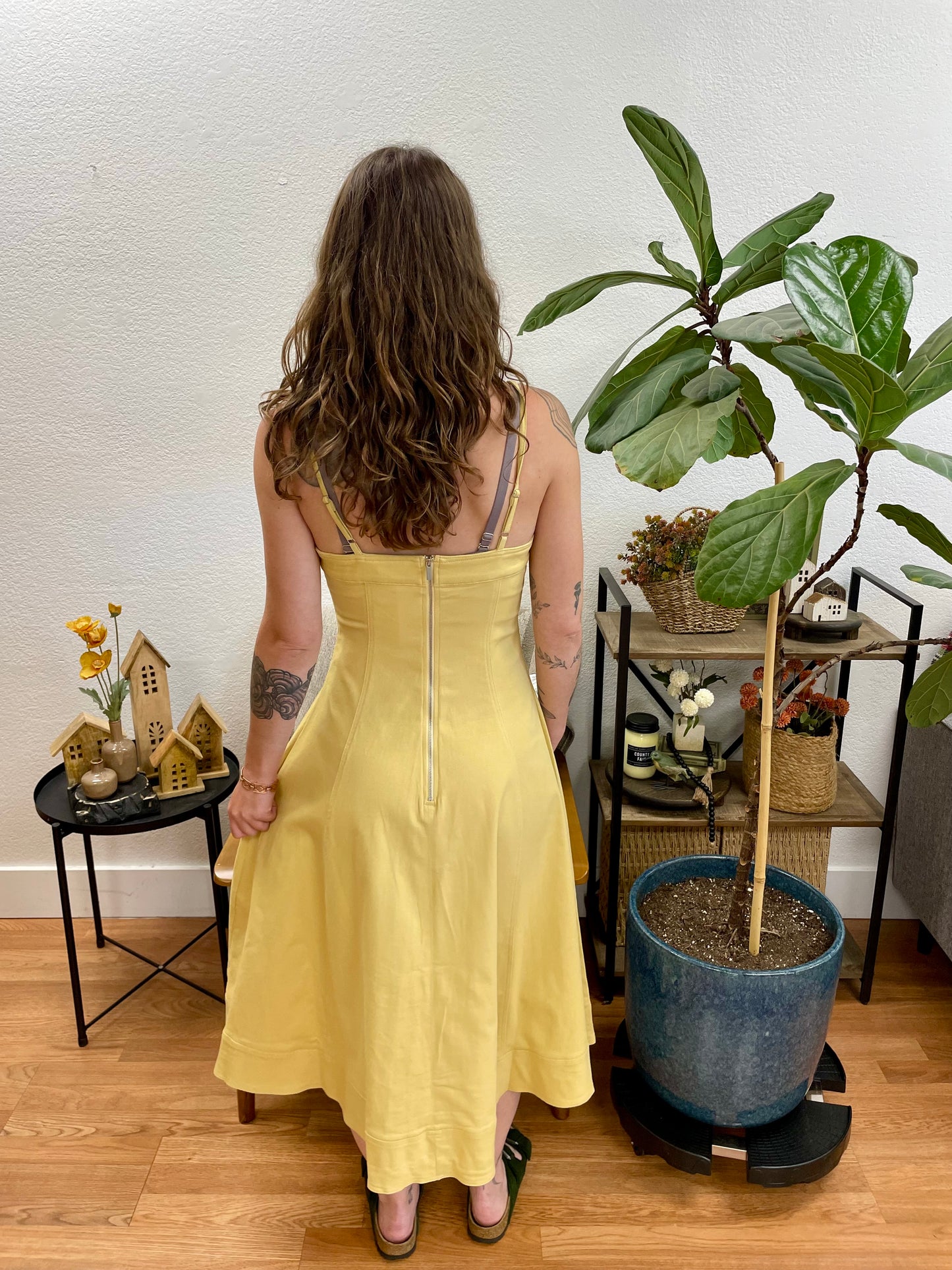Yellow Fit & Flare Dress