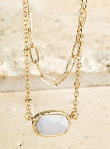 Howlite Stone Layered Necklace