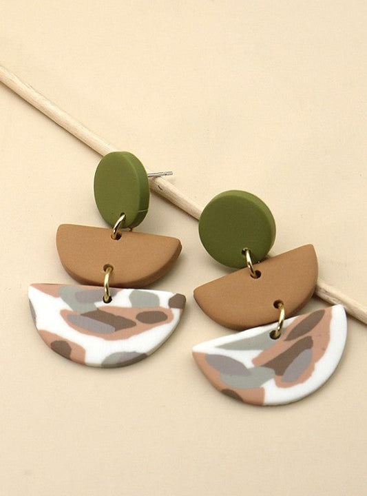 Olive Clay Earrings