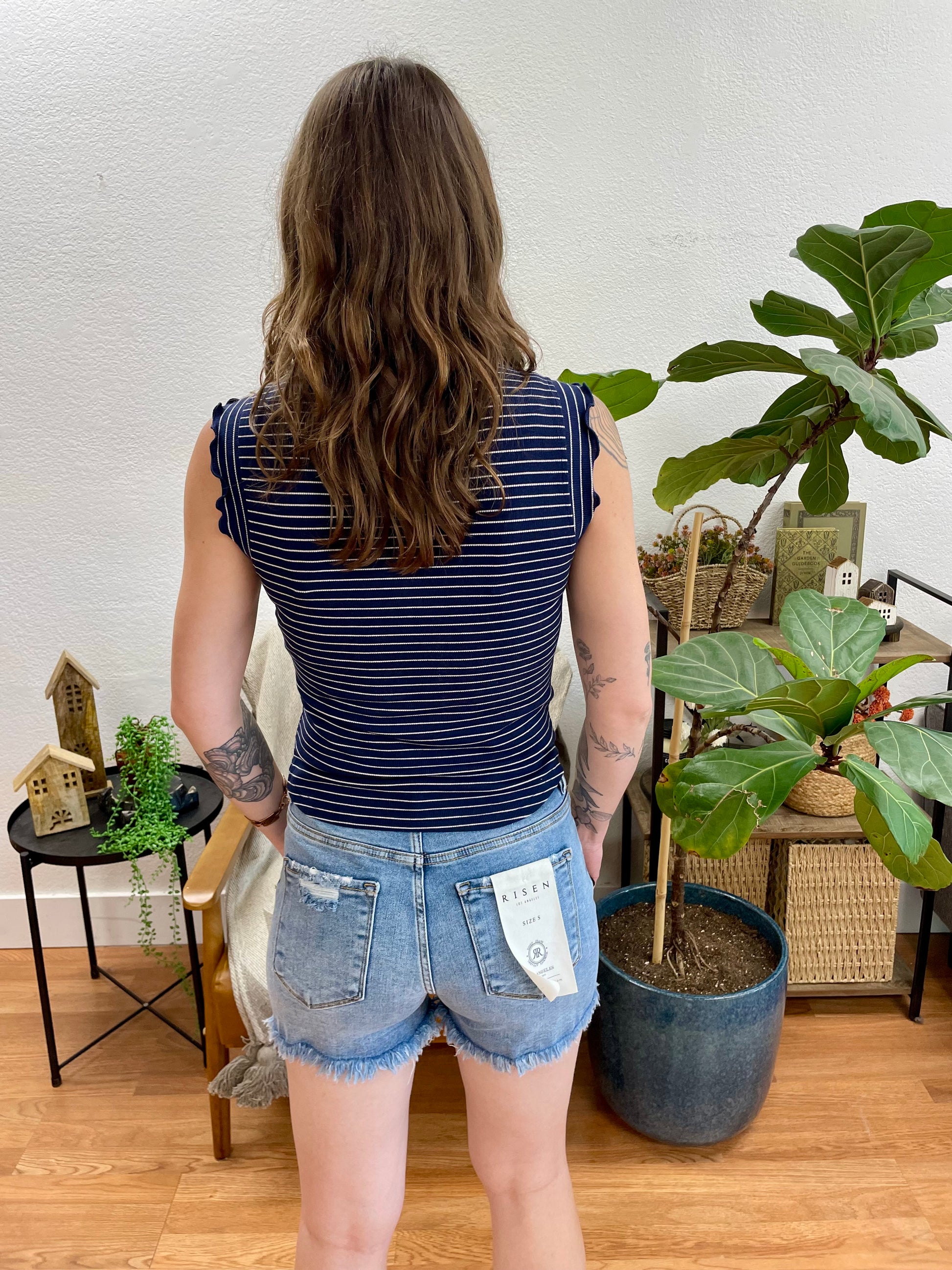 RISEN Medium High Rise Shorts - Terra Cottage