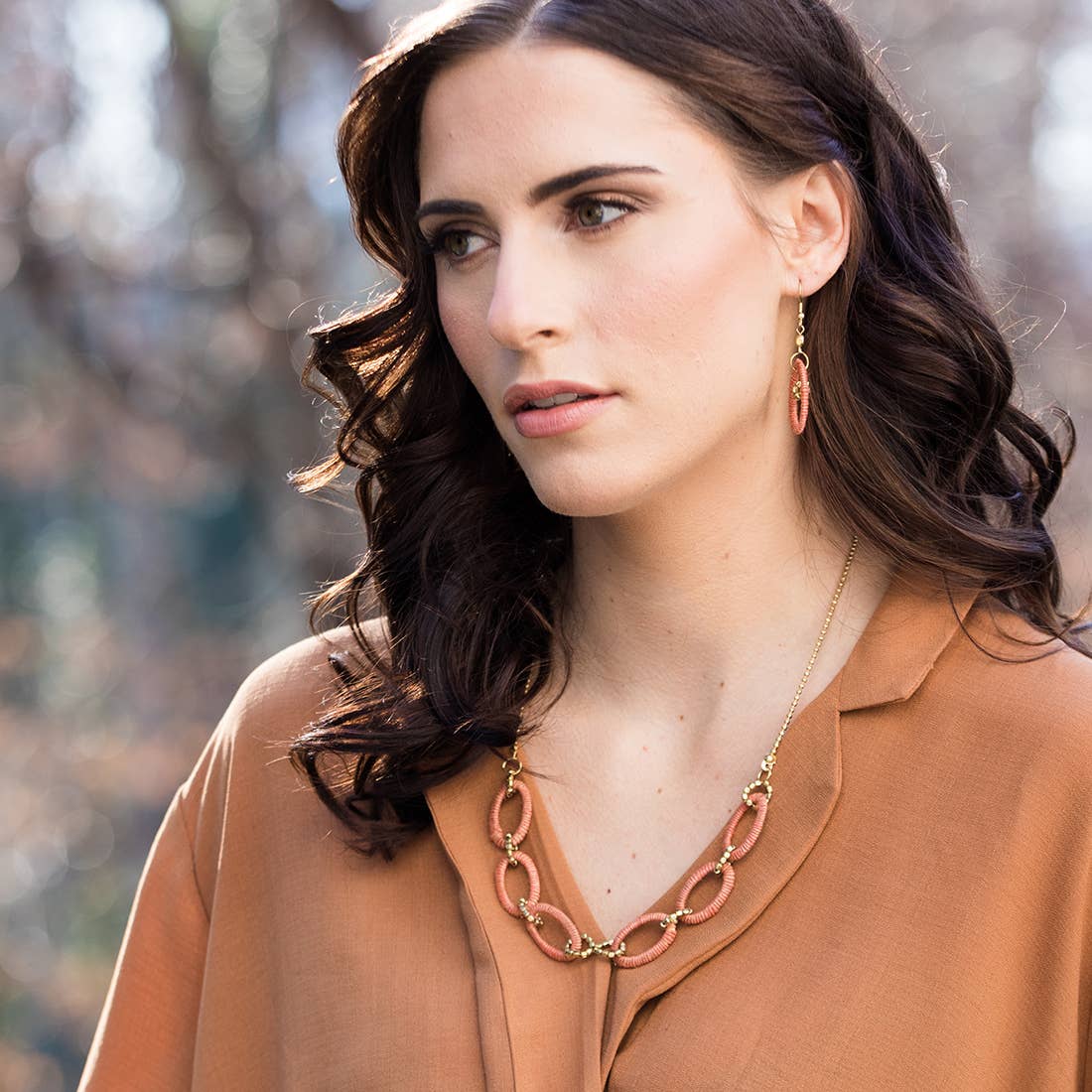 Sachi Terracotta Collection Necklace - 6 Mini Links