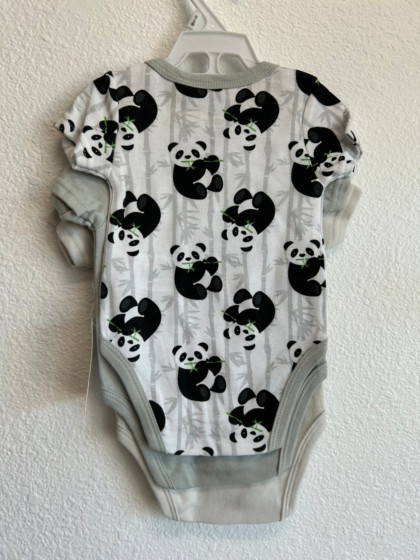 3 Pack Onesies-Panda