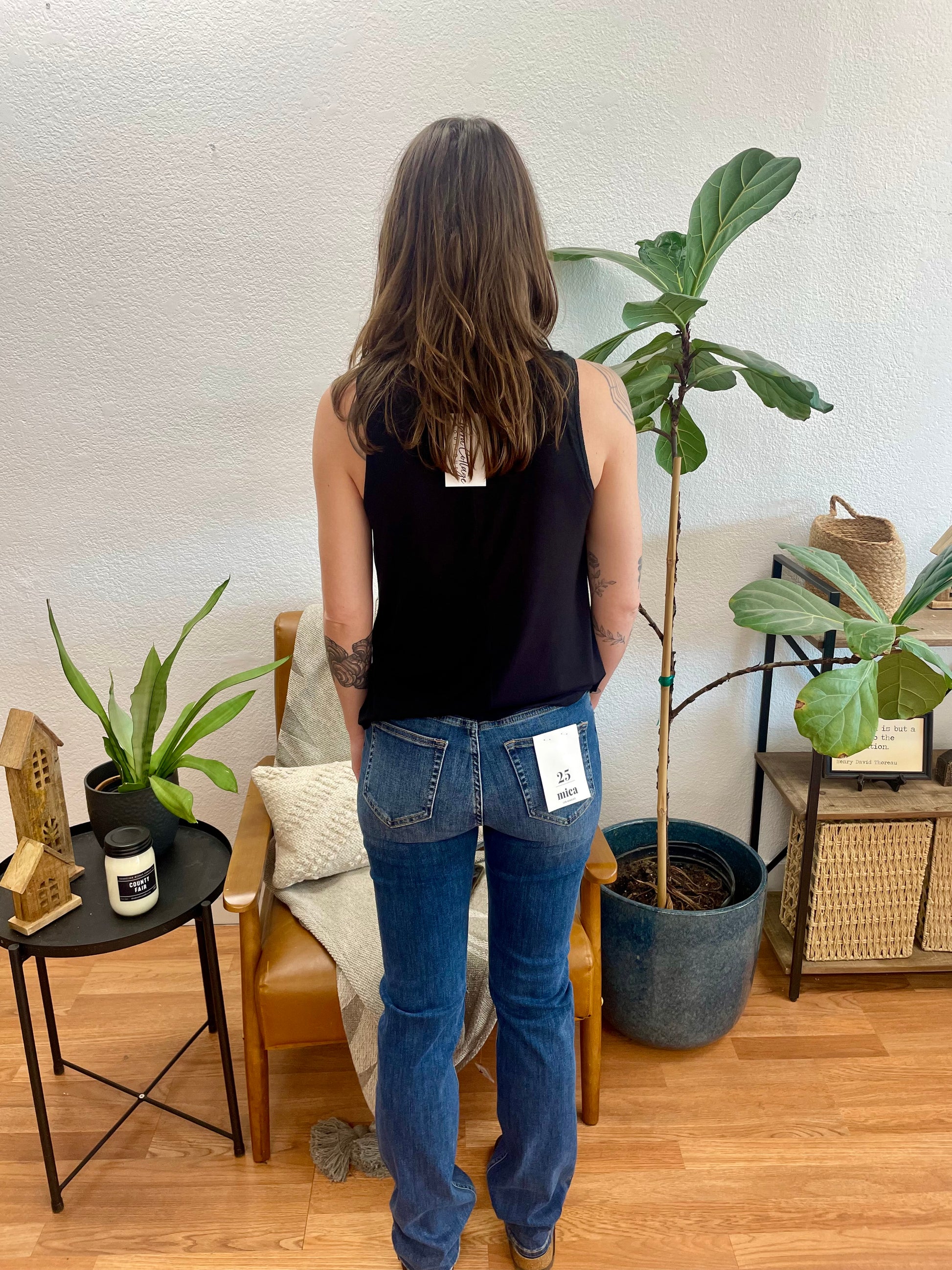 Mica Doyou Blue High Rise Straight Leg Jeans - Terra Cottage