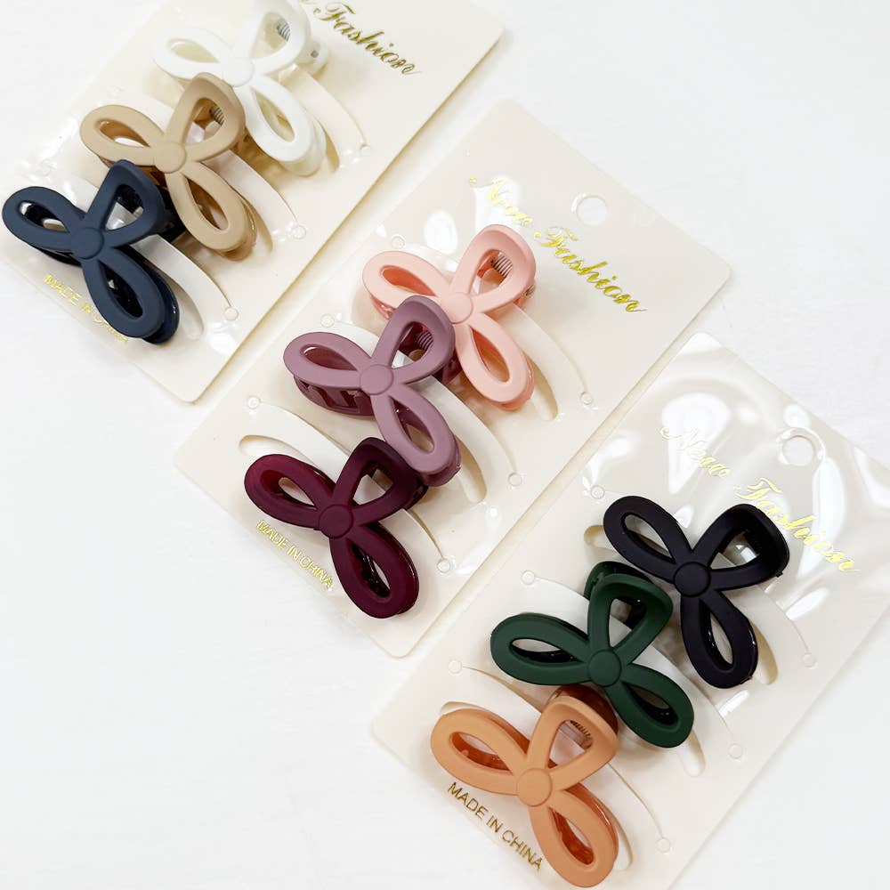 Mini Knotted Hair Claw Set