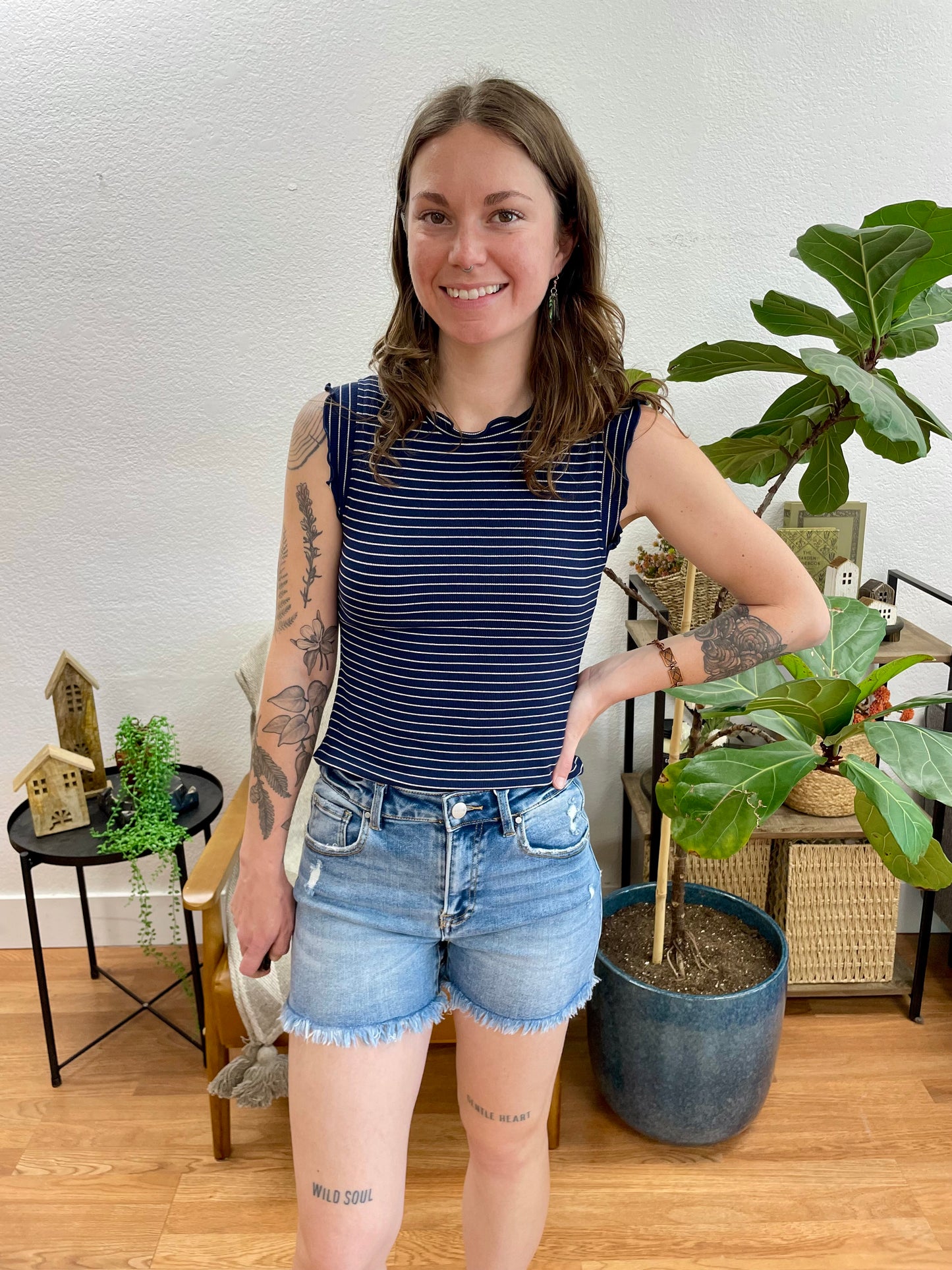 RISEN Medium High Rise Shorts - Terra Cottage