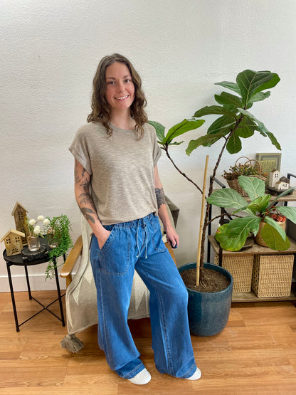 Mica Wide Leg Jogger Jeans